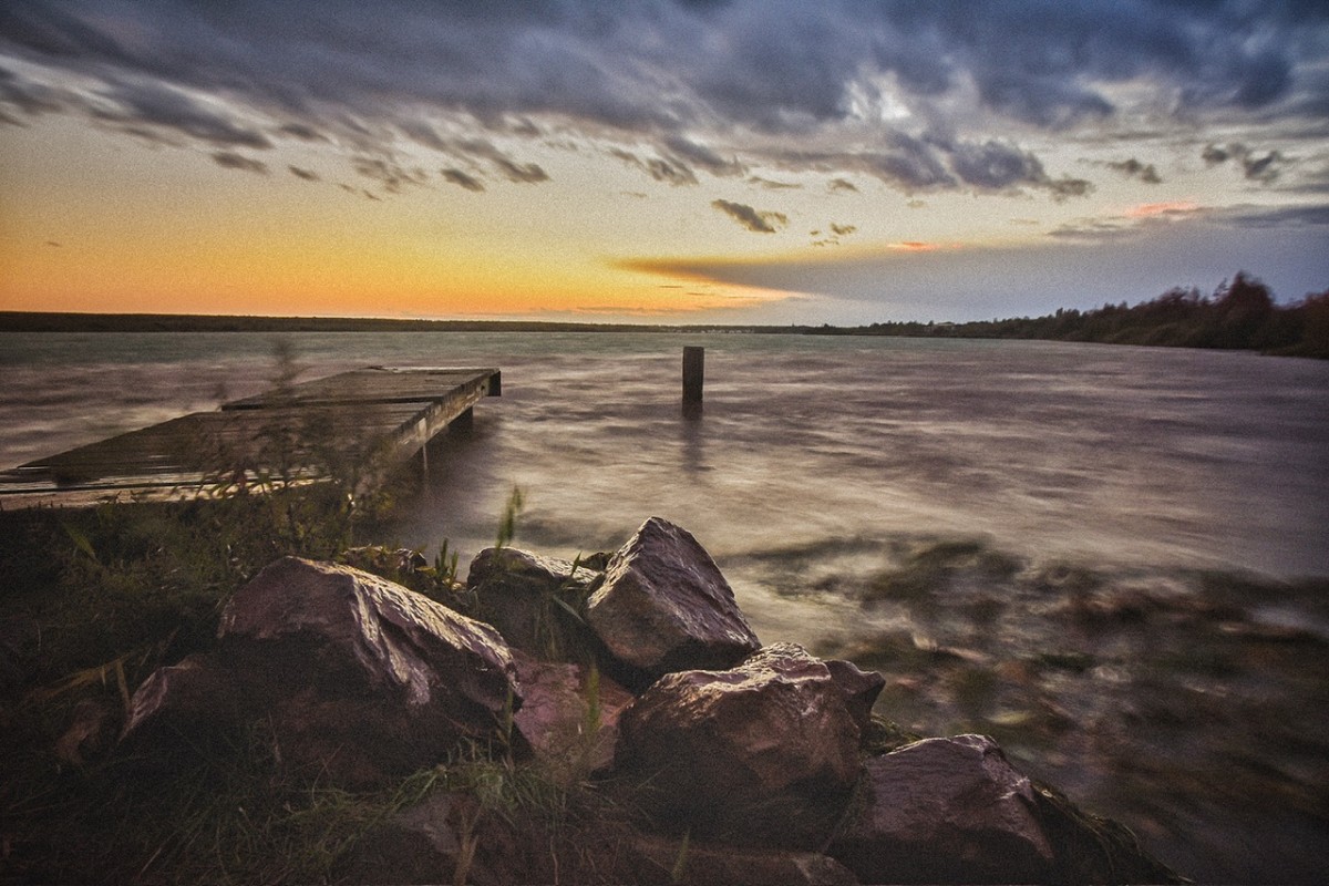 Sonnenuntergang am Hainer See